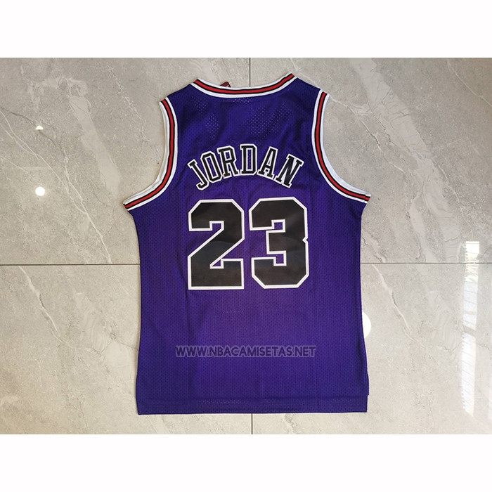 Camiseta Chicago Bulls Michael Jordan NO 23 Mitchell & Ness 1997-98 Violeta